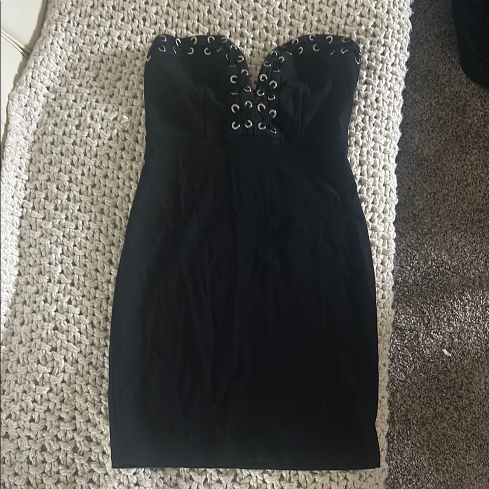 Forever 21 Black Bustier Bodycon Dress